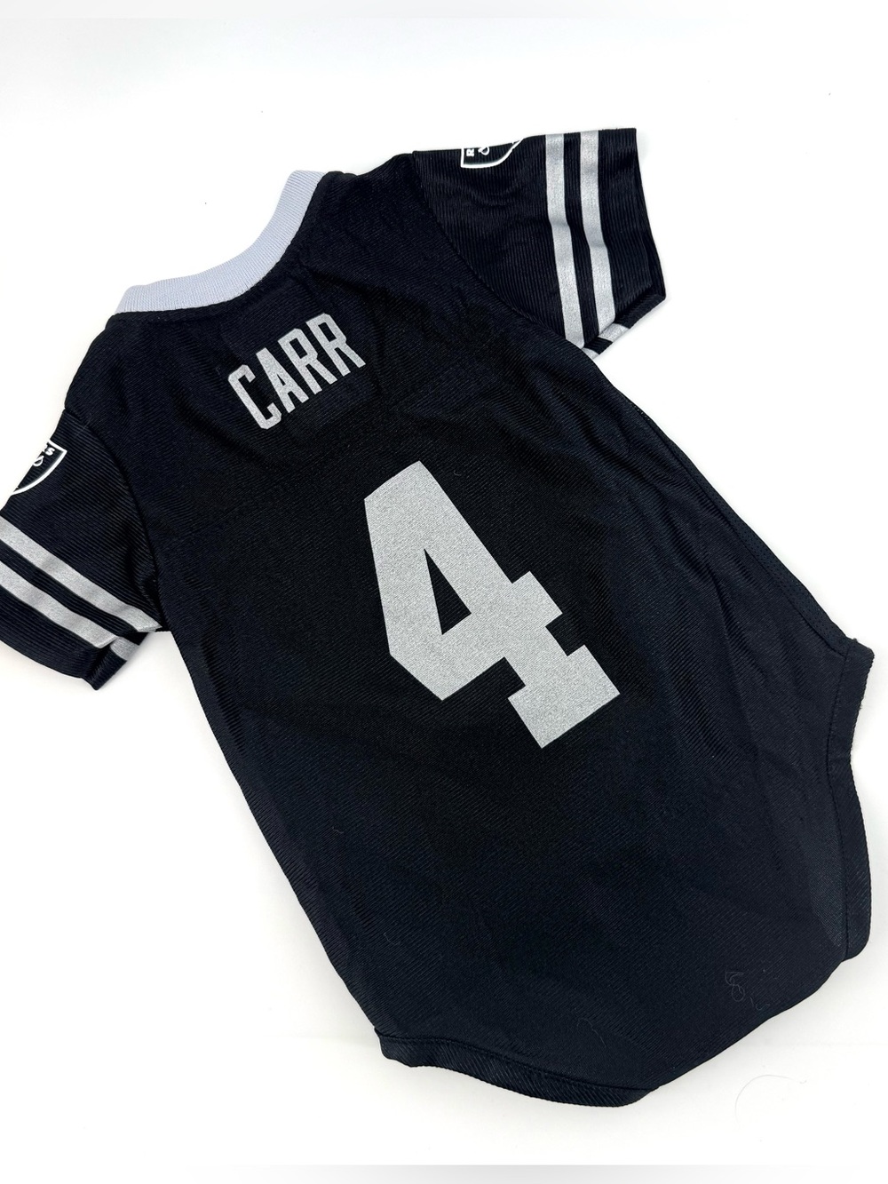 NFL Raiders Derek Car Infant Jersey Bodysuit in Black and Silver - Picture 2 of 3
